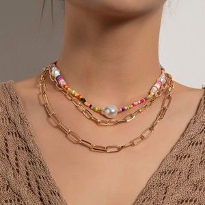 Colorful Layered Choker Necklace